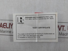 Rishabh Eq 96 Ampere Panel Meter Scale X (2) S8B 008070 Q 2077