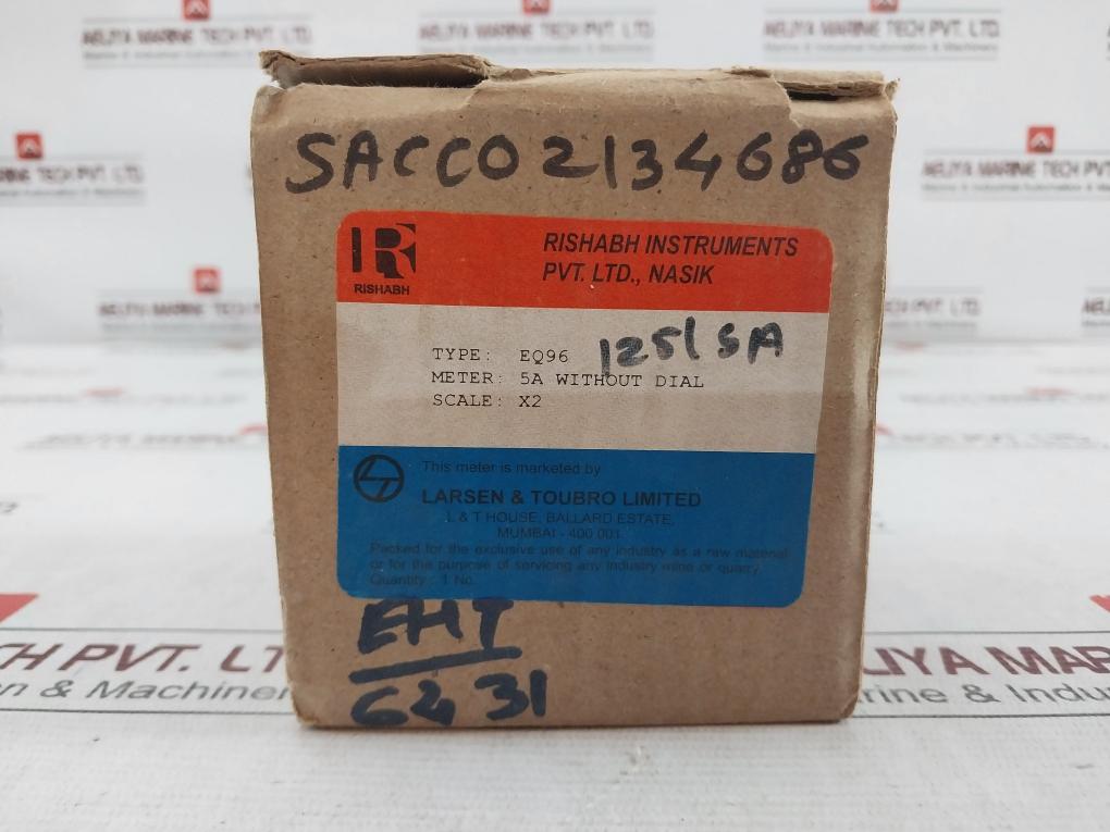 Rishabh Eq 96 Ampere Panel Meter Scale X (2) S8B 008070 Q 2077