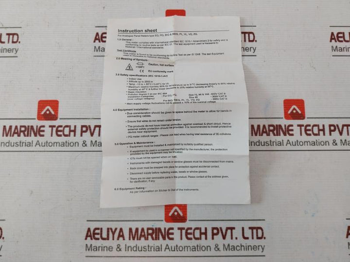 Rishabh Eq 96 Analog Ac Ammeter Sacc27077357 0-100/200A, 100/5A 850V P1030295Ris