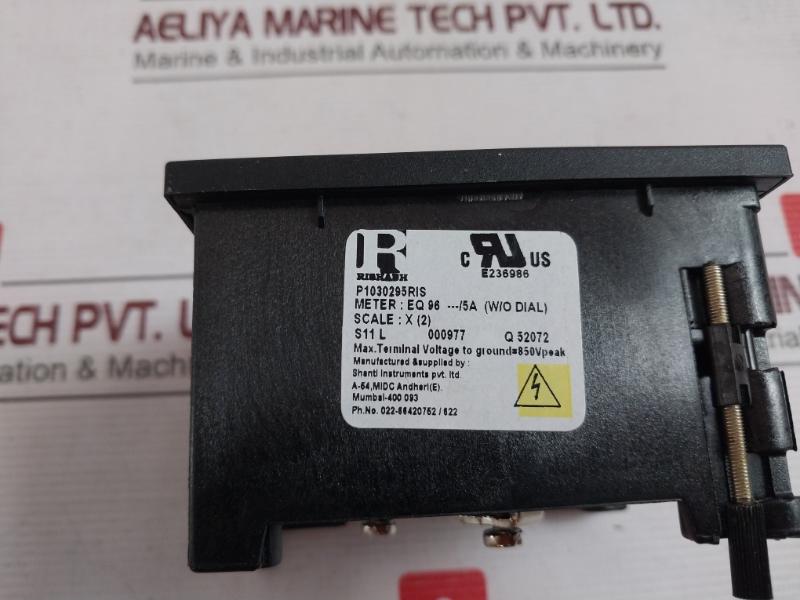 Rishabh Eq 96 Analog Panel Ampere Meter P1030295Ris 75/150A Sacc27077001