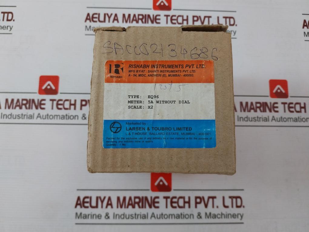 Rishabh Eq96 Analog Panel Meter Sc 088126 125/5A 600V (Without Dial)