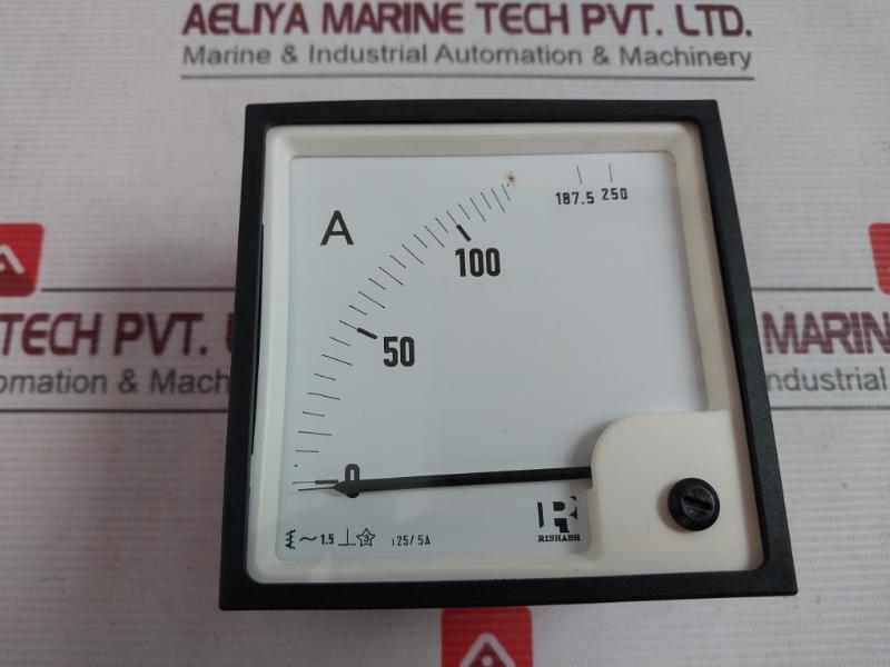 Rishabh Eq96 Analog Voltmeter 0-125/250A 125/5A 850V S8C 13715 Q 2097