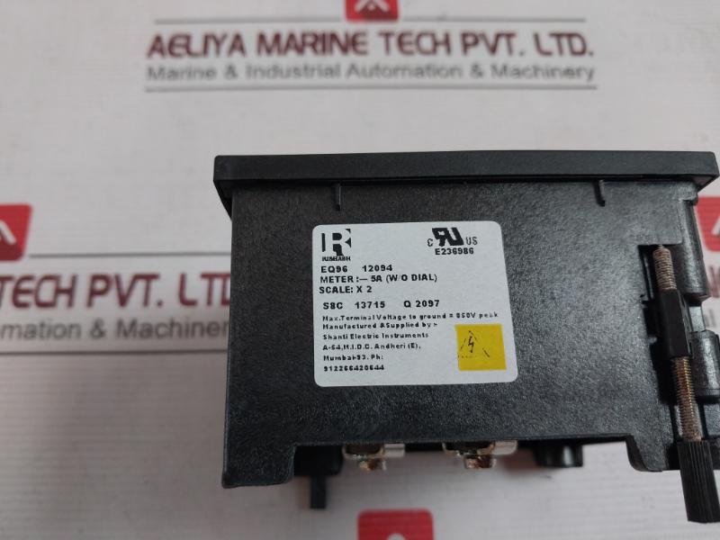 Rishabh Eq96 Analog Voltmeter 0-125/250A 125/5A 850V S8C 13715 Q 2097