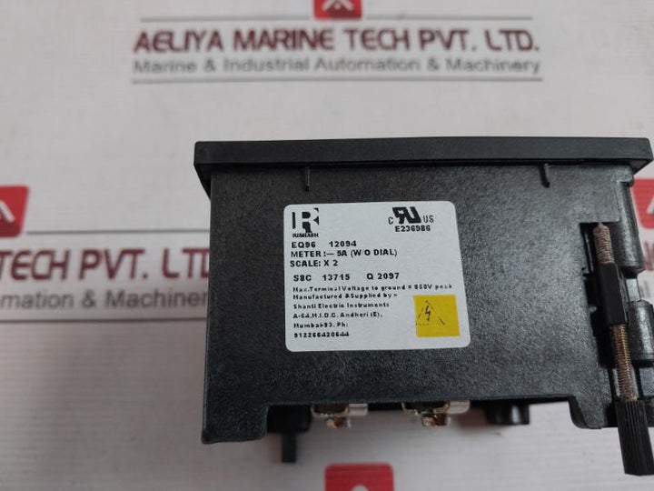 Rishabh Eq96 Analog Voltmeter 0-125/250A 125/5A 850V S8C 13715 Q 2097