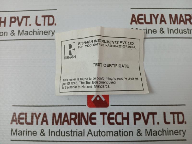 Rishabh EQ 96 Moving Iron Meter Ac Ammeters And Voltmeters S8E 000537 Q2097