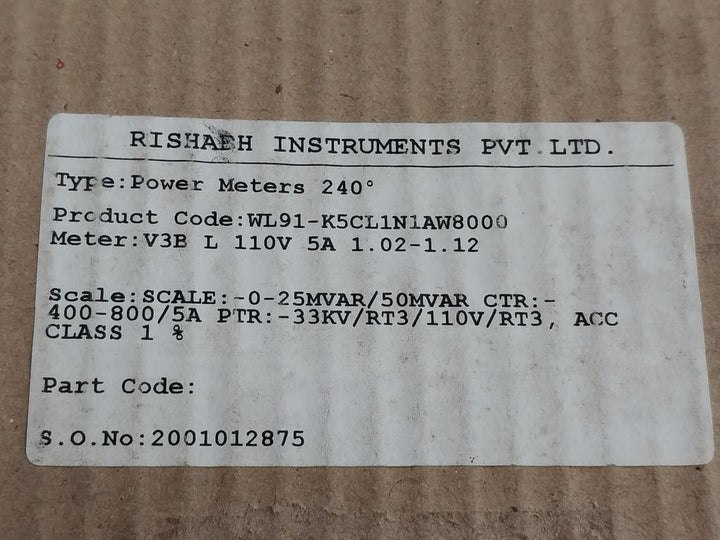 Rishabh Instruments Wl91-k5Cl1N1Aw8000