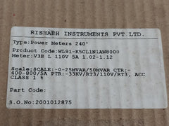 Power Meter Wl91-k5Cl1N1Aw8000 Rishabh Instruments