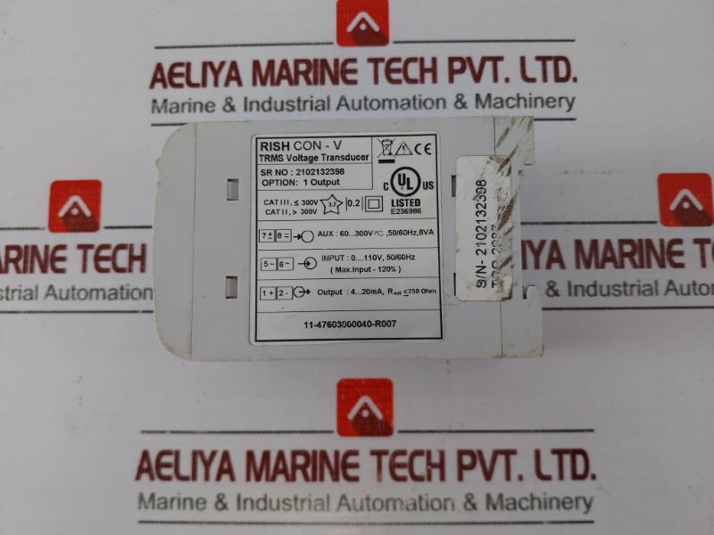 Rishabh Rish Con-v Trms Voltage Transducer 0…110V, 50/60Hz&nbsp;