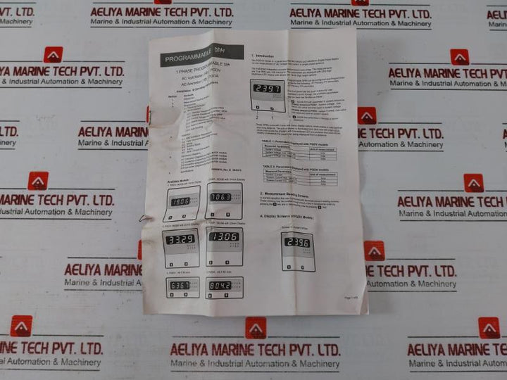 Rishabh Rish Delta P6533510Ris Programmable Multifunction Meter 5A/1A 45-65 Hz