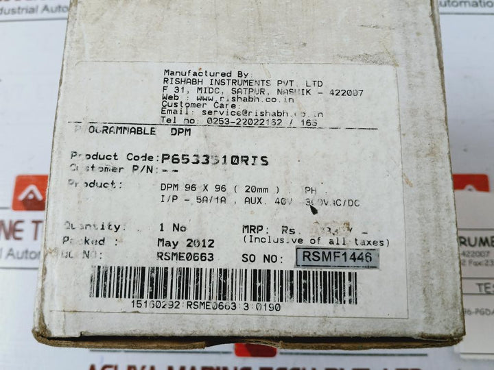 Rishabh Rish Dpm-pgda Digital Power Meter P6533510Ris C300 346002587001