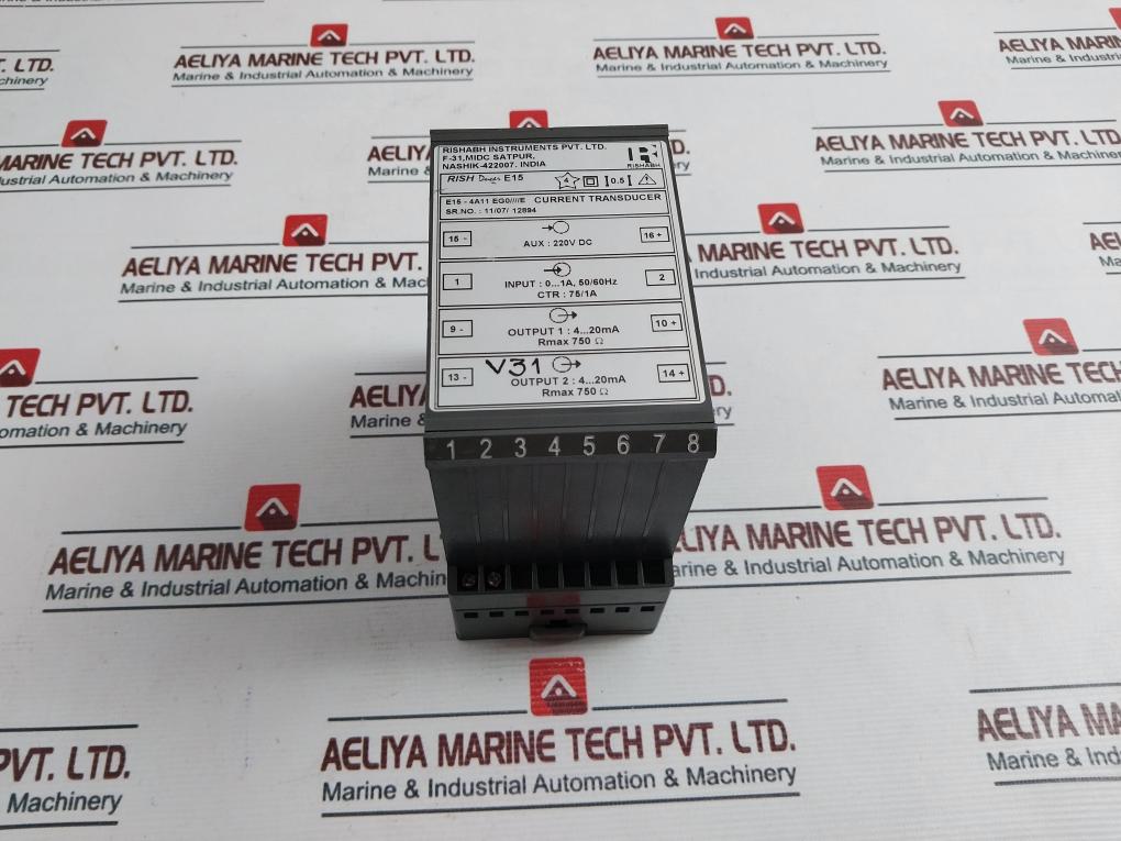 Rishabh Rish Ducer E15 Current Transducer 220Vdc 50/60Hz