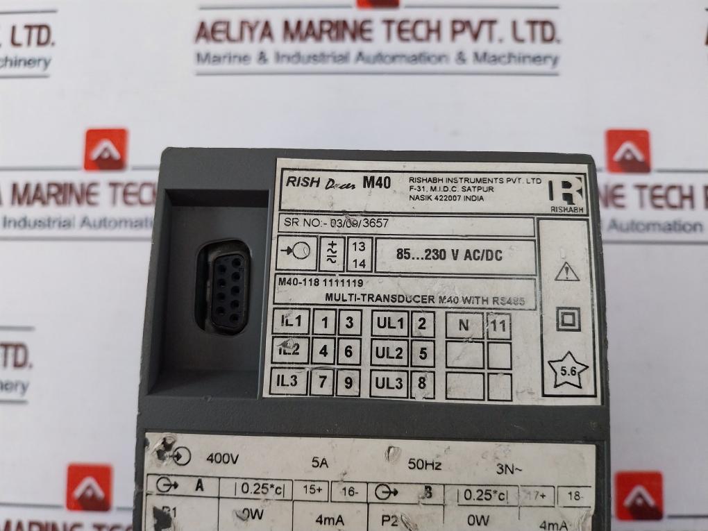 Rishabh Rish Ducer M40 Programmable Multi-transducer Rs485, 85…230Vac/Dc