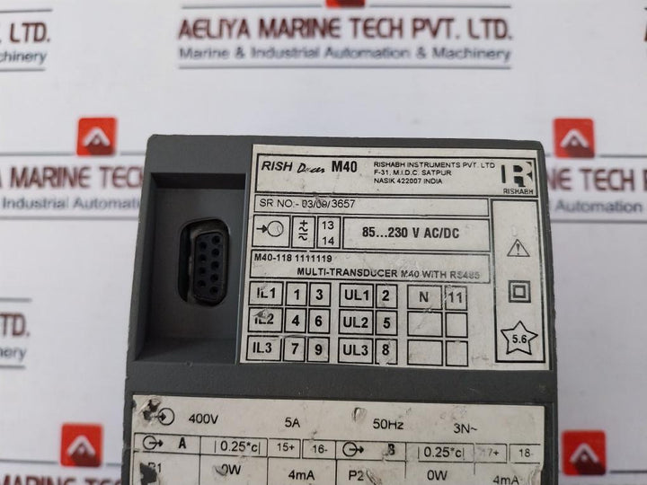 Rishabh Rish Ducer M40 Programmable Multi-transducer Rs485, 85…230Vac/Dc