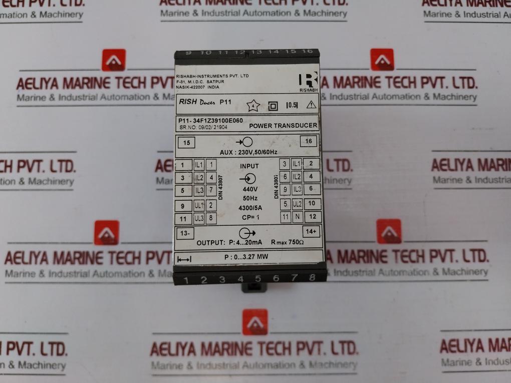 Rishabh Rish Ducer P11 Power Transducer 230V 50/60Hz 750Ω