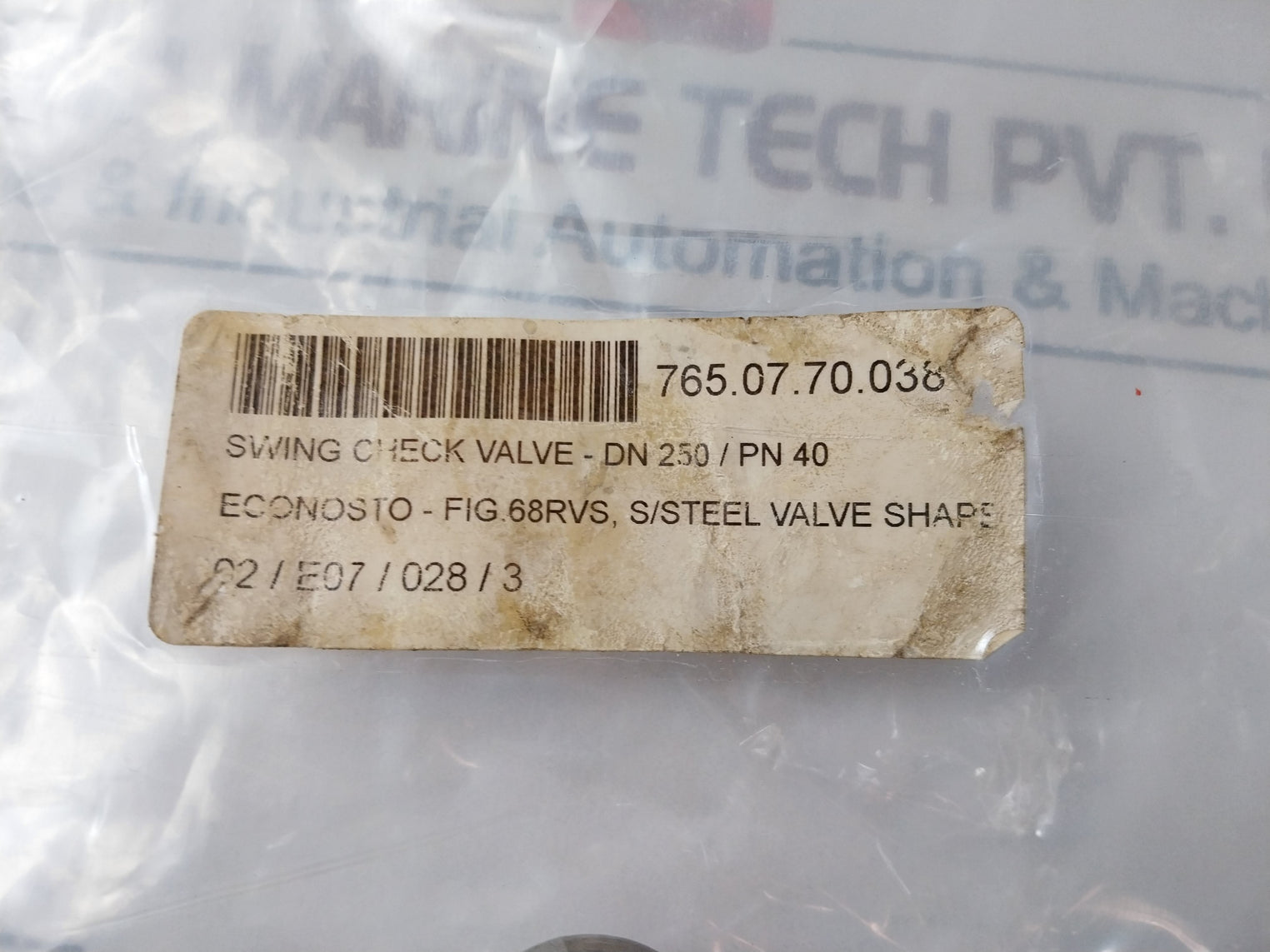 Ritag Zrk-3 Swing Check Valve Dn250