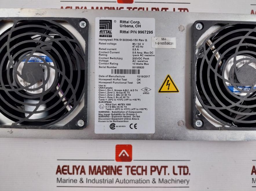 Rittal 51303940-150 Fan Assembly 9967295 47-63 Hz