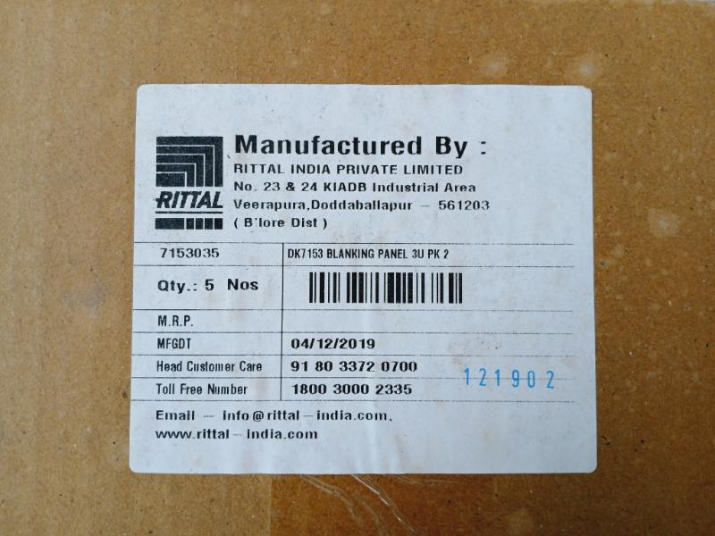 7153035 Blanking Panel 3U Pk 2, Dk7153
