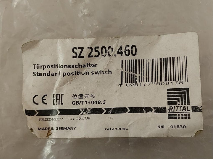 Rittal Sz 2500.460 Door-operated Switch Ac15 230V 2,5A Dc13 24V 2,5A 300V