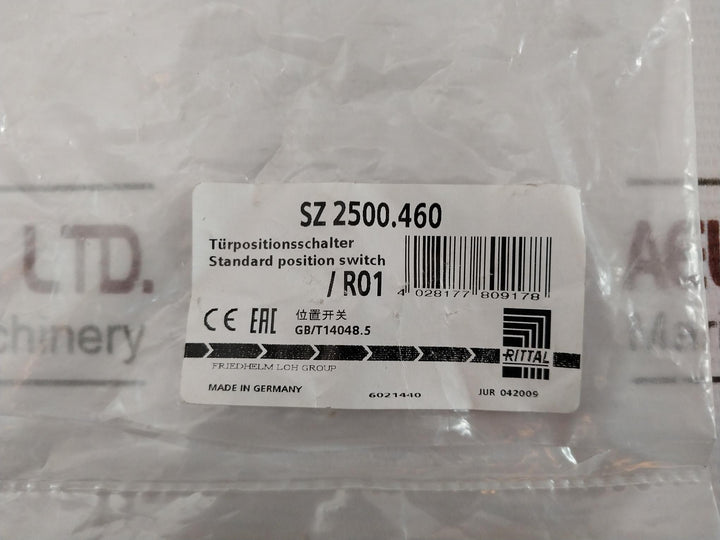 Rittal Sz 2500.460 Door-operated Switch Ip20 300V Ac15 230V 2,5A Dc13 24V