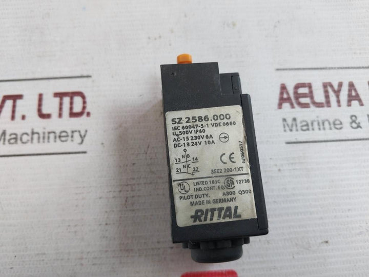 Rittal Sz 2586.000 Door-operated Switch 500V Ac-15 230V 6A A300 Q300