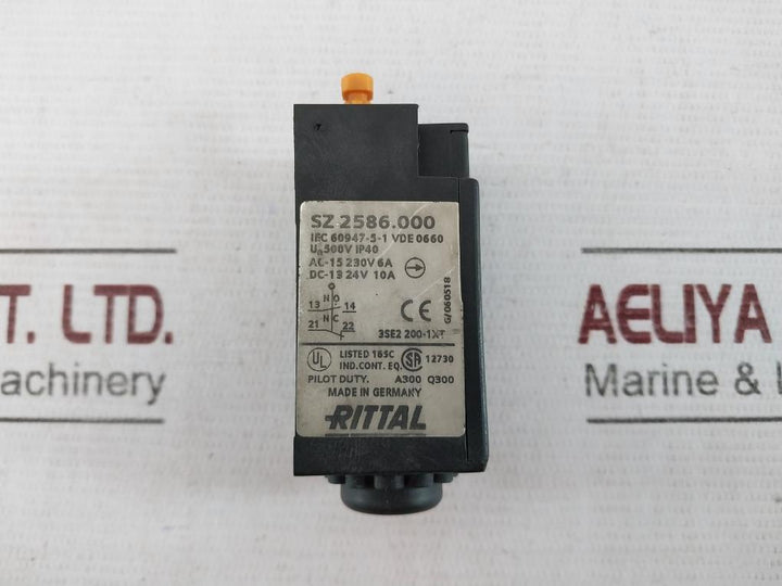 Rittal Sz 2586.000 Door-operated Switch Iec 60947-5-1 Ip40 500V Vde 0660