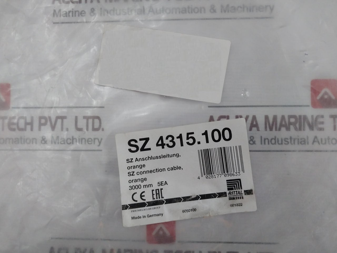 Rittal Sz 4315.100 Connection Cable 3000Mm 6050100 Iec61535 20A/Iec60320 16A