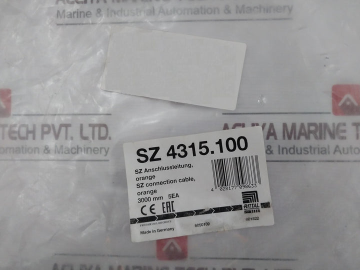 Rittal Sz 4315.100 Connection Cable 3000Mm 6050100 Iec61535 20A/Iec60320 16A