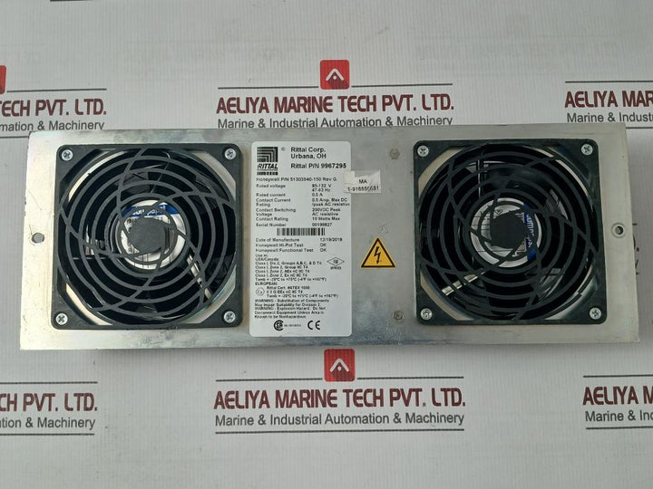 Rittal 9967295 Control Fan Assembly 51303940-150 Rev G 85-132 V 0.5 A 47-63 Hz