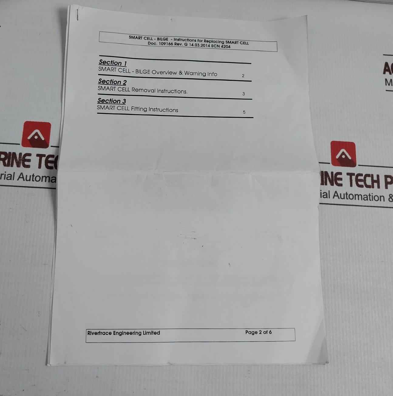 Rivertrace Smart-cell Replacement Smart Cell-bilge Oil Alarm Rev M 109166