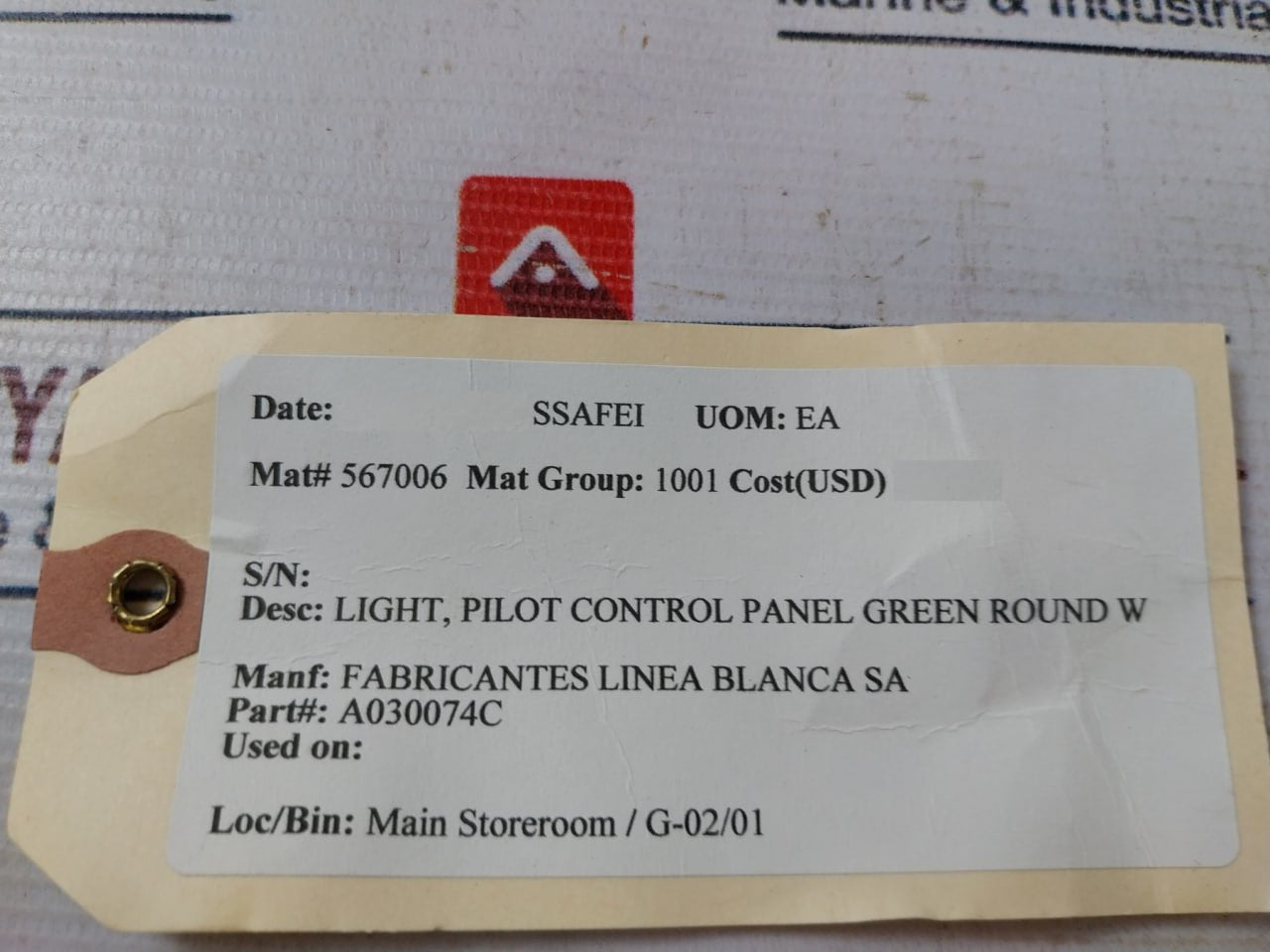 Rleil Rl5 T125/55 Pilot Control Panel Green Light