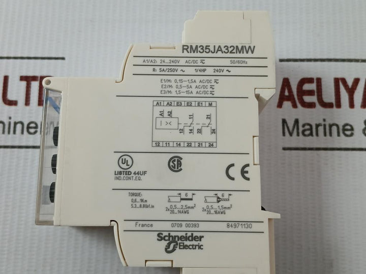 Rm35Ja32Mw Electric Current Monitoring Relay 24–240 Vac Schneider Electric