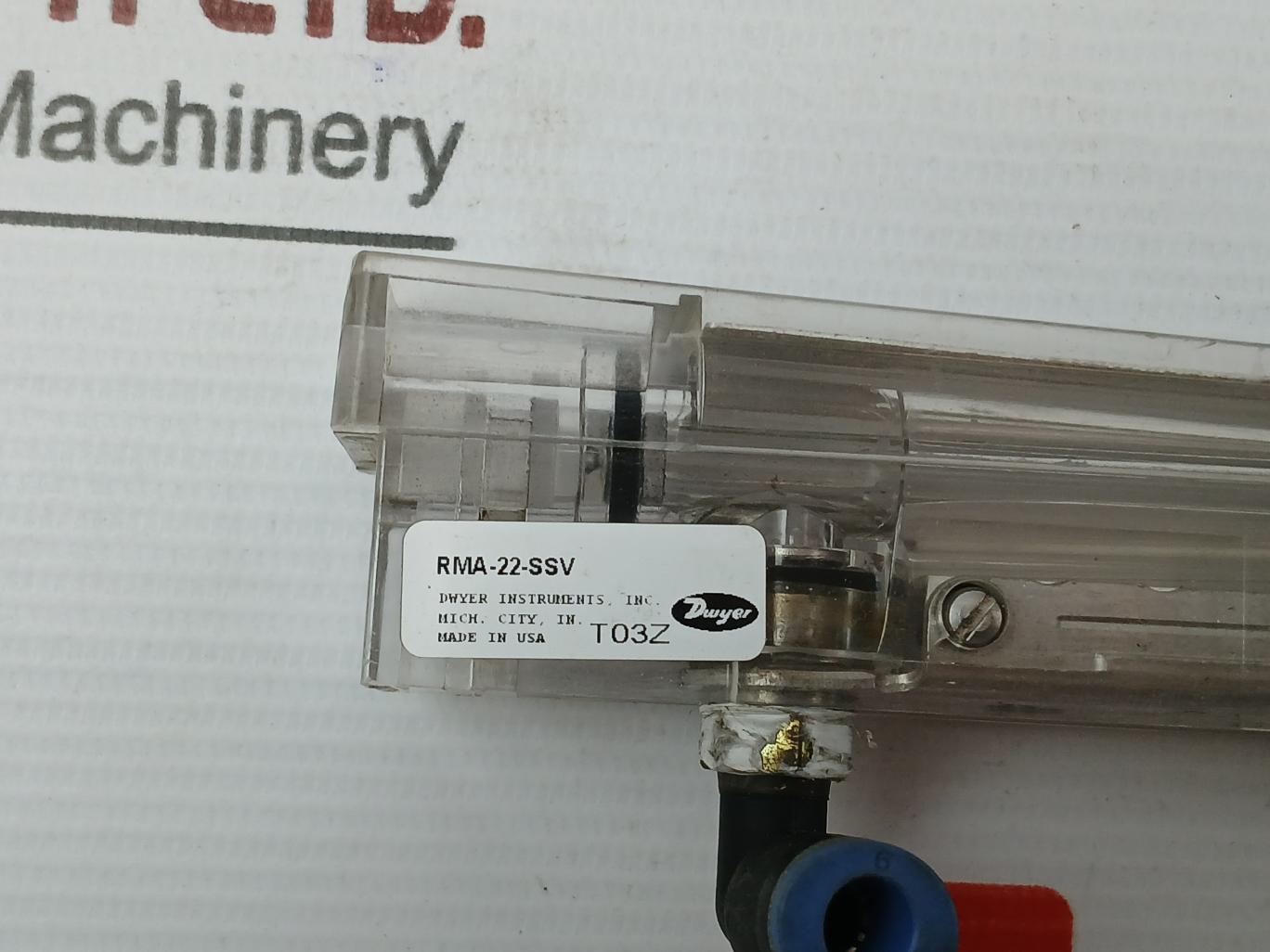 Rma-22-ssv Dwyer 0 To 25 I/Min Air Rate-master Flowmeter
