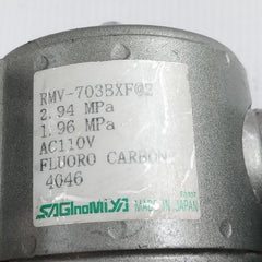 Rmv-703Bxf@2 Solenoid Valve Ac110V 2.94 Mpa Saginomiya