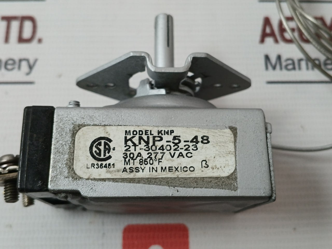 Robertshaw Knp-5-48 Thermostat 30A 277Vac Mt 850F