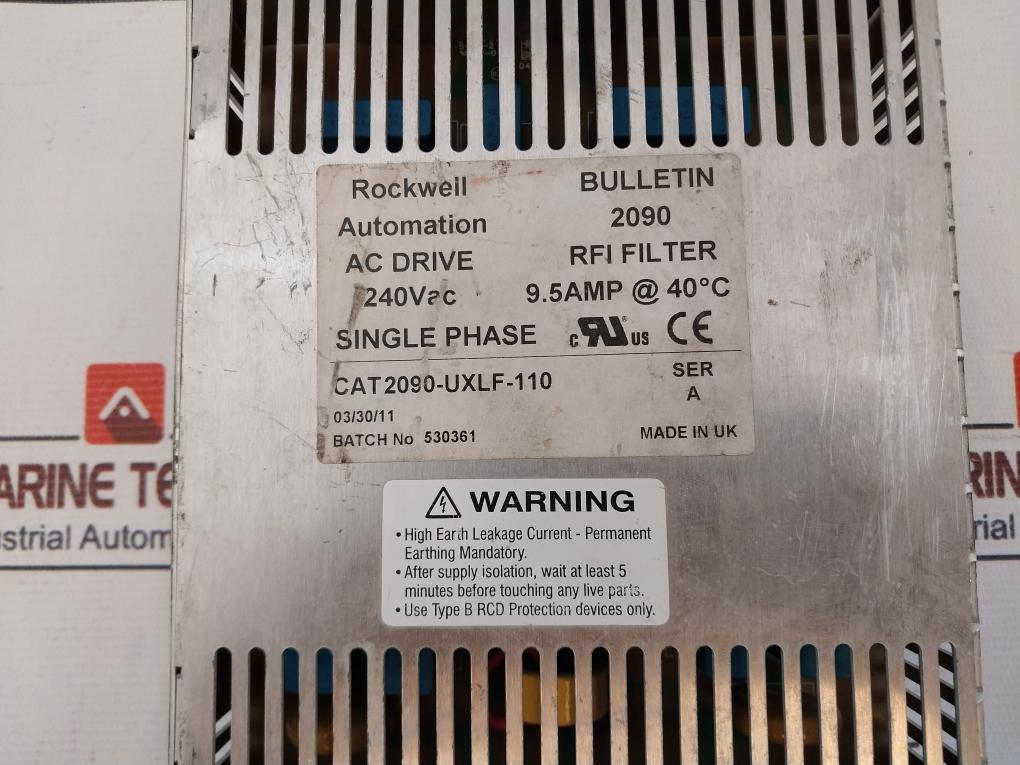 Rockwell Automation 2090-uxlf-110 Single Phase Ac Drive Ser: A 240Vac