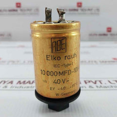 Roe 10 000 Mfd-10/+50% Electrolytic Capacitor Used