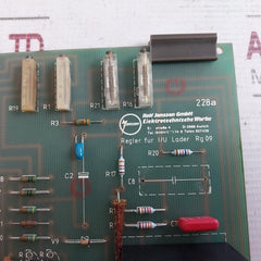 Rolf Janssen 228A Regler Fur I/U Lader Rg 09 Printed Circuit Board Card