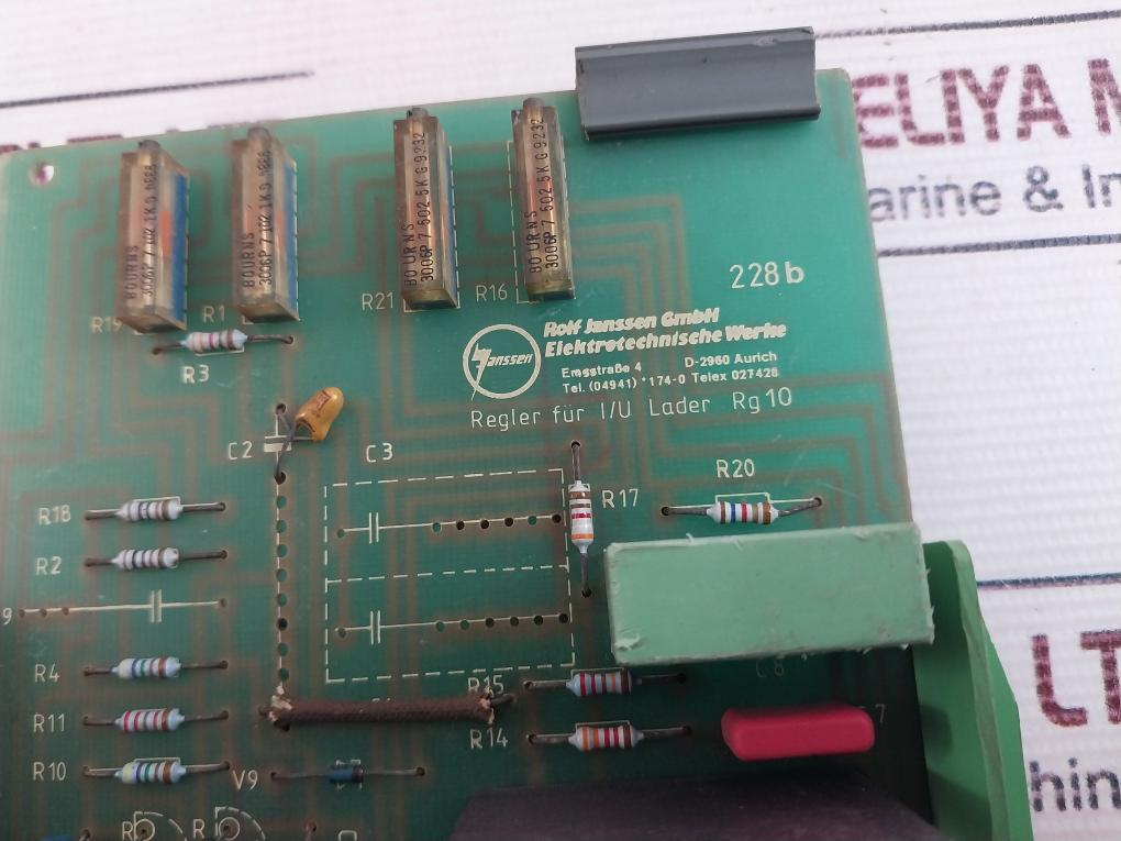 Rolf Janssen 2Regler Fur I/U Ladar Rg10 Pcb Card