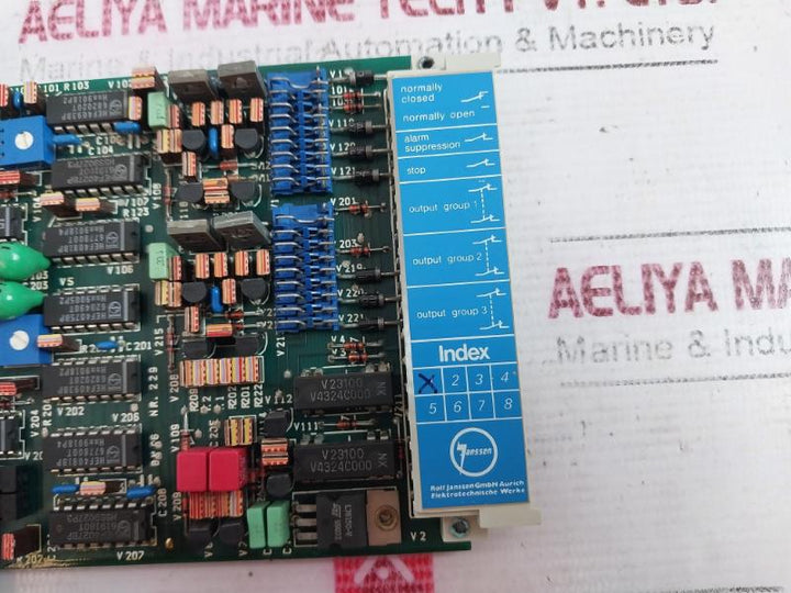 Rolf Janssen Bm 06 Binary Fault Ind Printed Circuit Board Index X2345678/1
