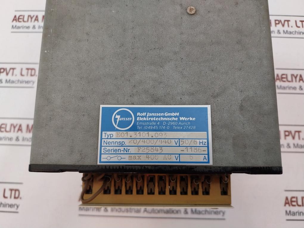 Rolf Janssen E01.3101.093 Insulation Controller 50/60Hz