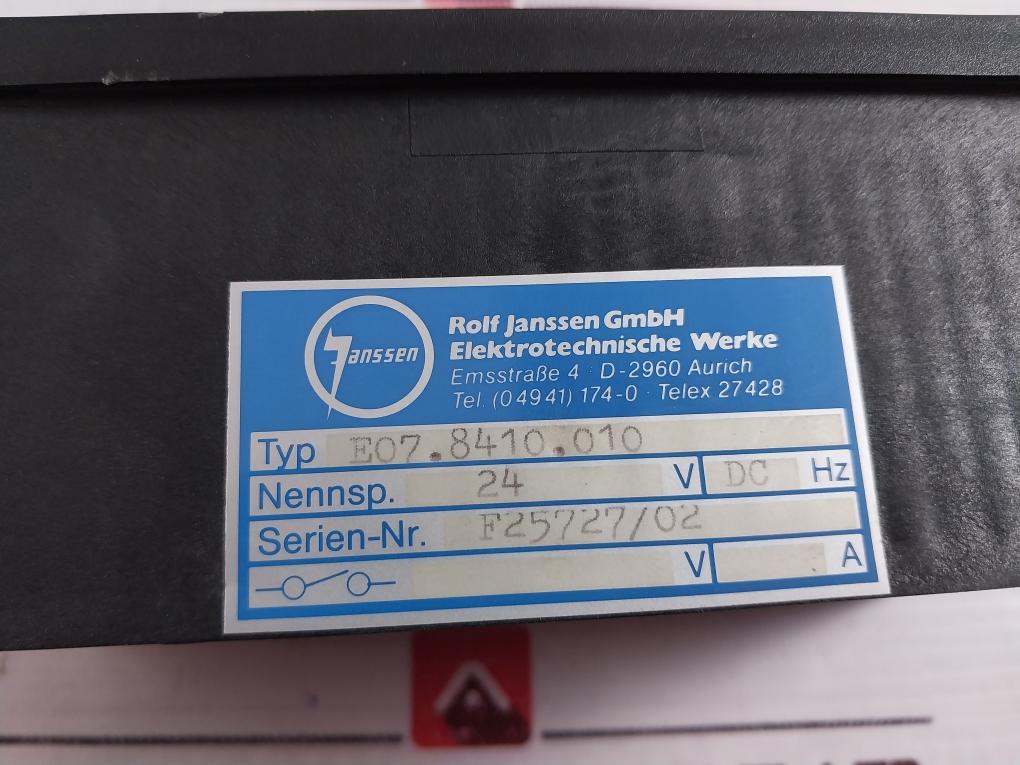 Rolf Janssen E07.8410.010 Alarm Annunciator 24VDc