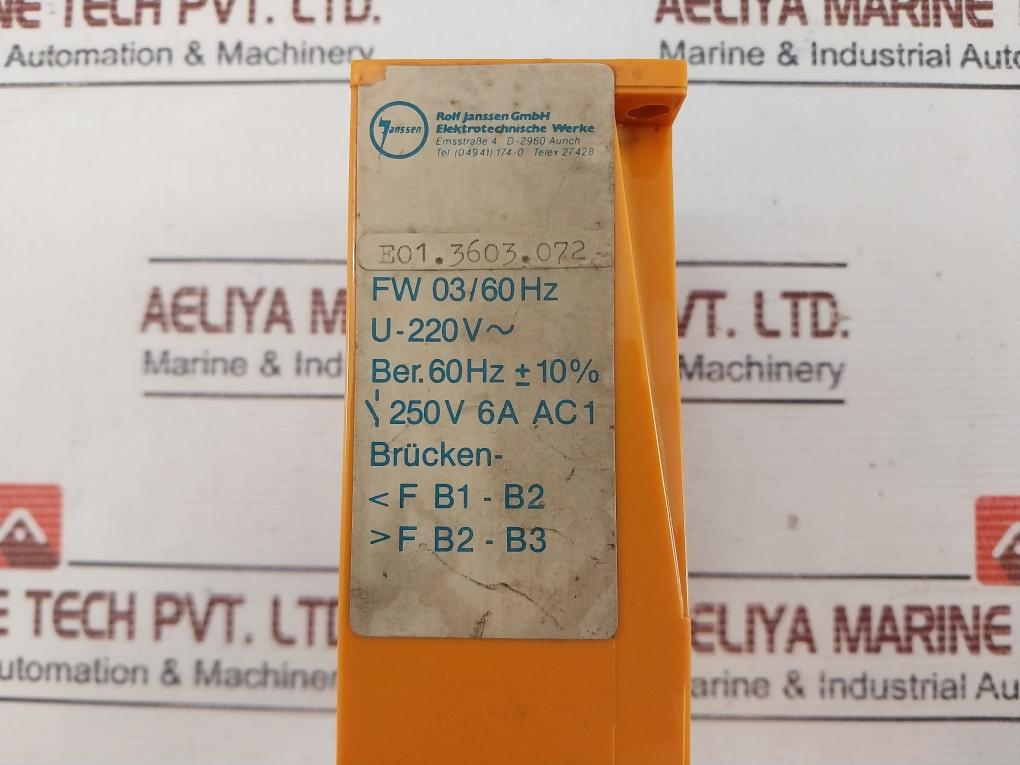 Rolf Janssen Fw 03/60Hz Relay 250V