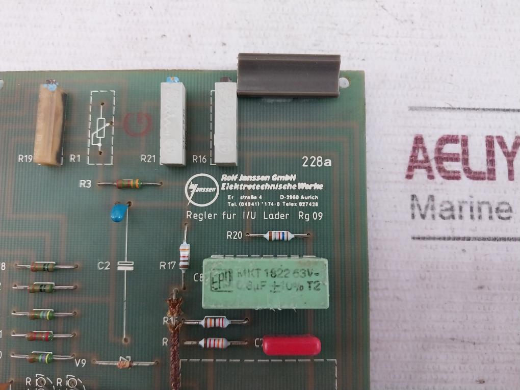 Rolf Janssen Rg 09 Regler Fur I/U Lader Rg 09 Pcb Card 228A