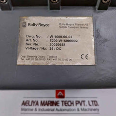 Rolls-royce 5200-w16000002 Steering Gear Equipment Unit 24/Dc
