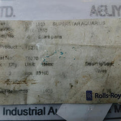Rolls-royce C1c125 Z N Mk2 Nl Valve Rr-11253