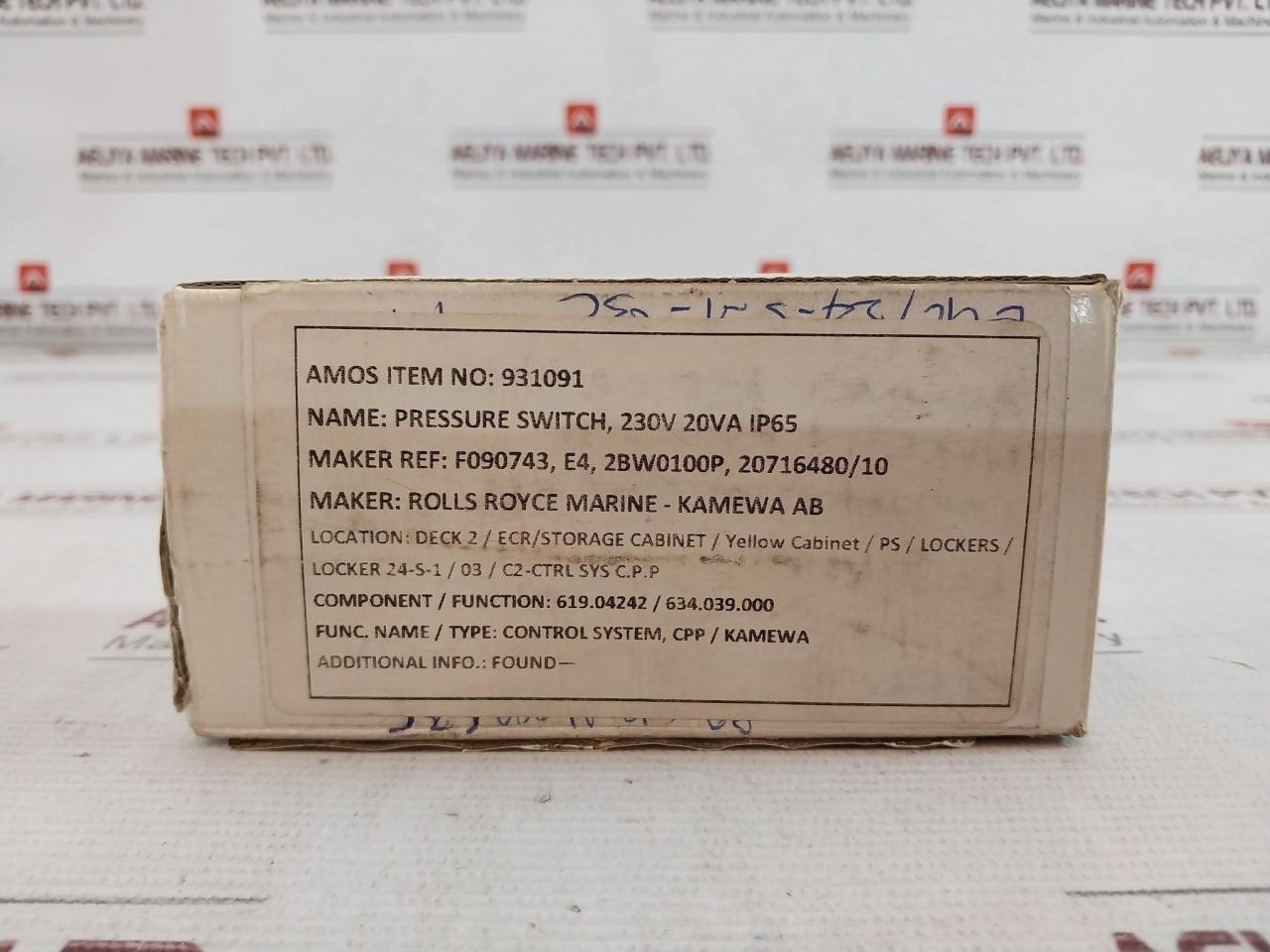 Rolls-royce F090743 Pressure Switch 634.039.000 230V 20Va 20716480/10