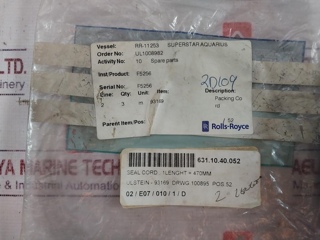 Rolls-Royce Marine 93169 Seal Cord 470MM