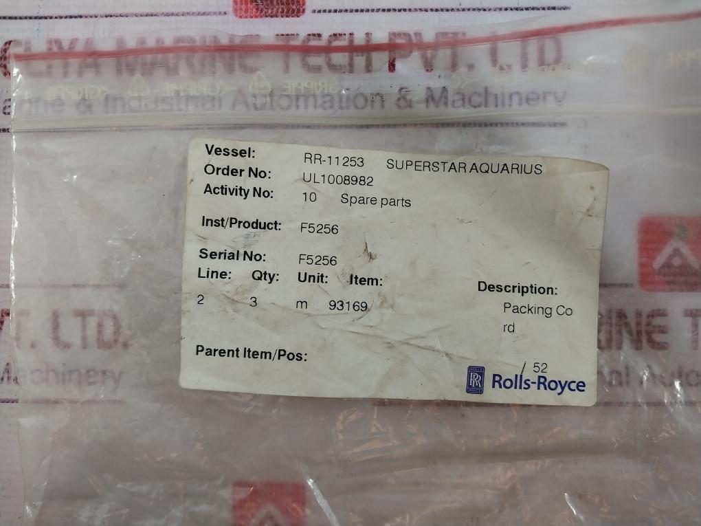 Rolls-Royce Marine 93169 Seal Cord 470MM