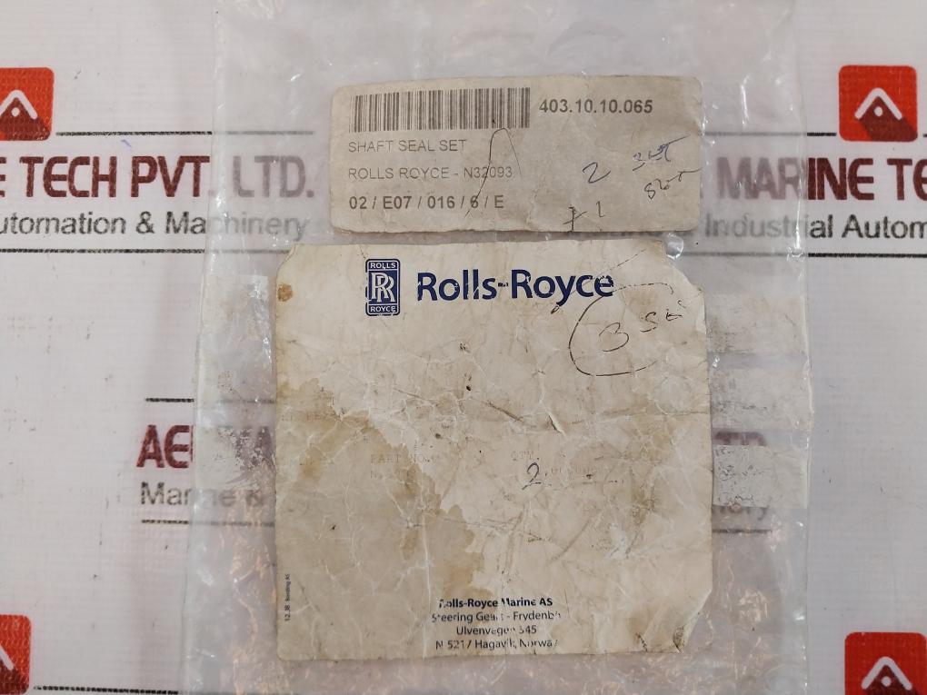 Rolls-Royce N32093 Shaft Seal Set FU02/FUO2