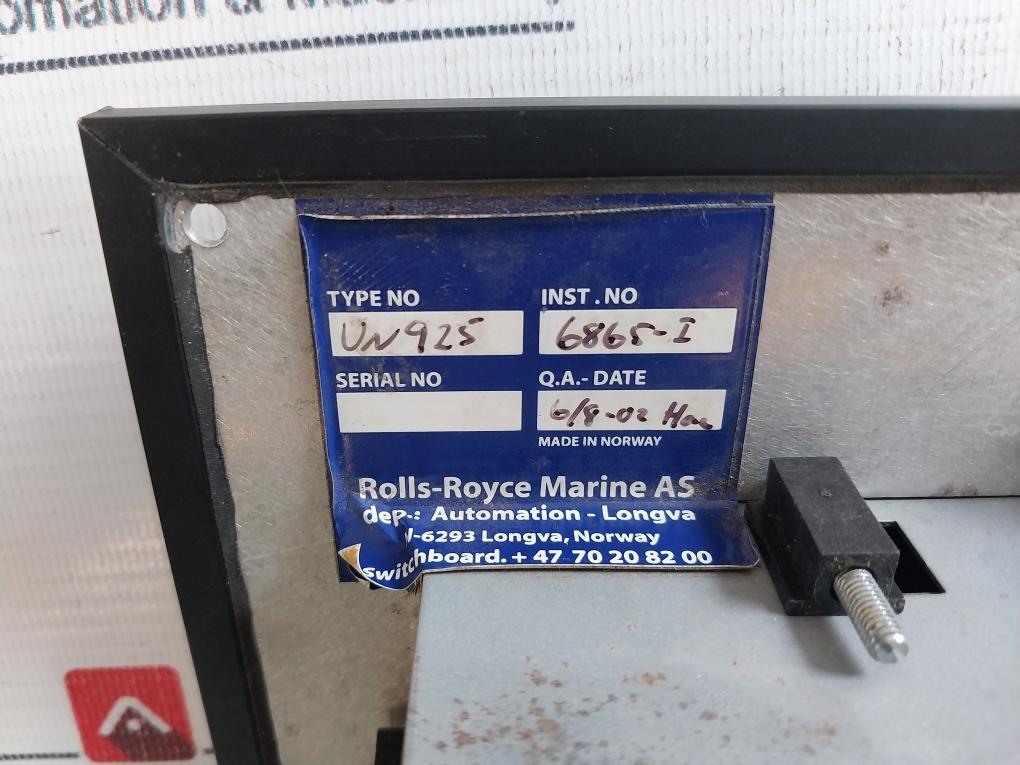 Rolls-royce Un 925 Profibus Digital Display Panel Controller